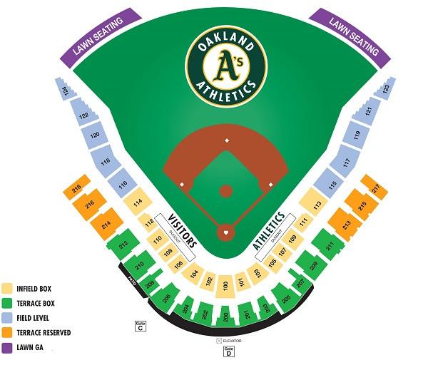 Oakland Athletics Stadium Map – GeoJango Maps